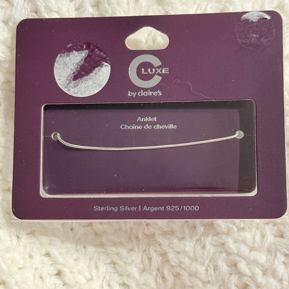 Sterling silver anklet new in box #45